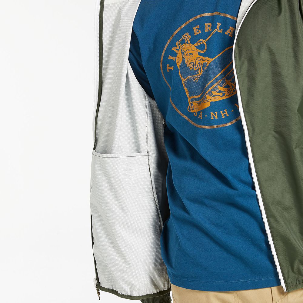 Chaquetas Timberland Hombre Mt. Franklin Waterproof Packable Shell Verde Oscuro - Chile YFG-036287